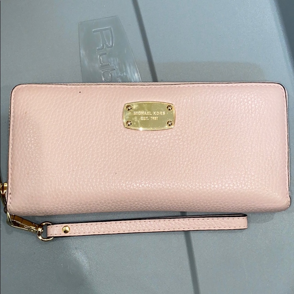 Pink zipper wallet